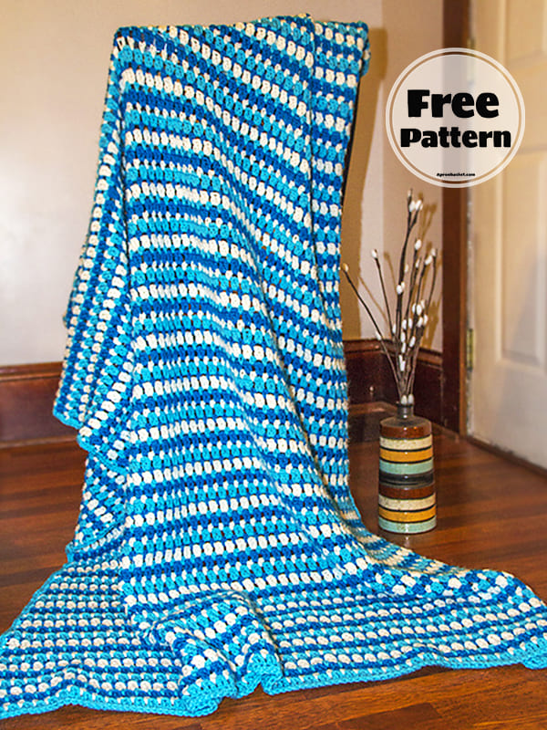 12 Afghan Stitch Crochet Blanket Pattern Free