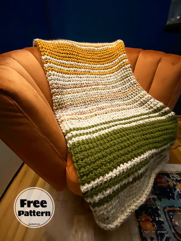 12 Afghan Stitch Crochet Blanket Pattern Free