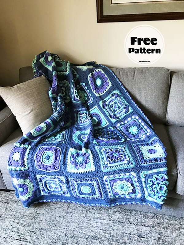 12 Afghan Stitch Crochet Blanket Pattern Free