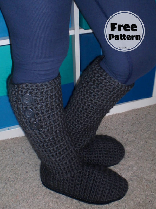 Boots Crochet Socks Knee High