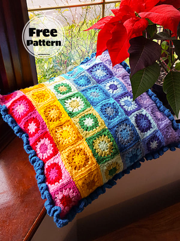 12+ Granny Square Crochet Pillow Pattern Free