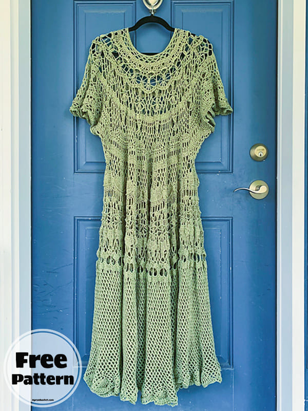 Crochet Maxi Dress Free Pattern