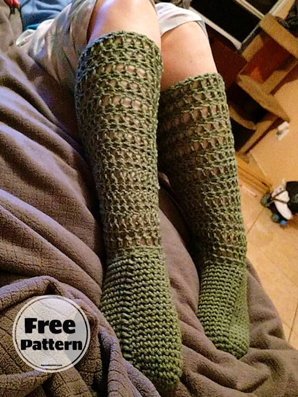 Crochet Patterns For Socks Knee High