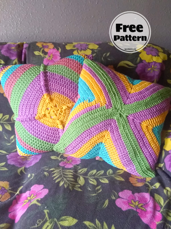 12+ Granny Square Crochet Pillow Pattern Free