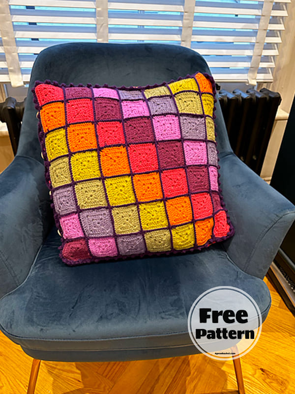 12+ Granny Square Crochet Pillow Pattern Free
