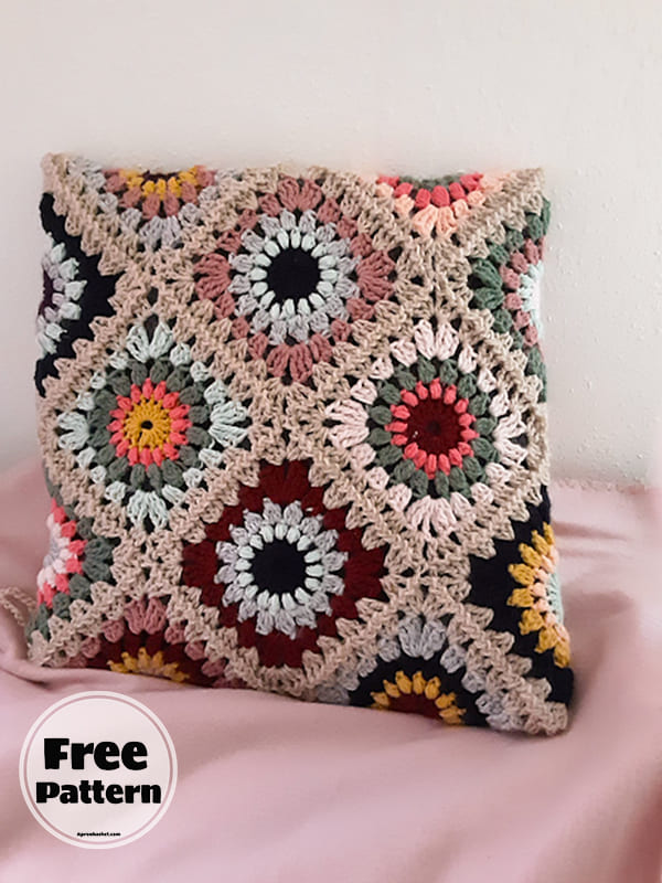 12+ Granny Square Crochet Pillow Pattern Free