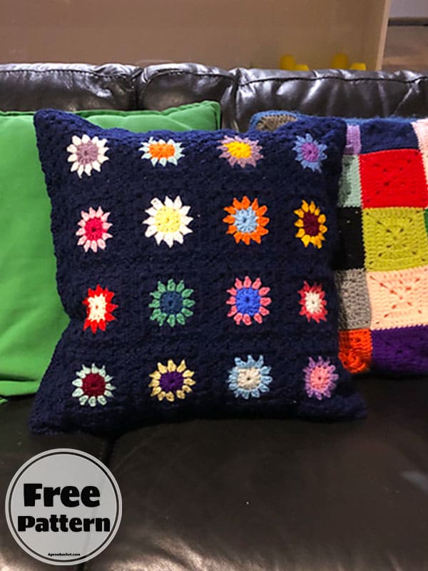 12+ Granny Square Crochet Pillow Pattern Free 