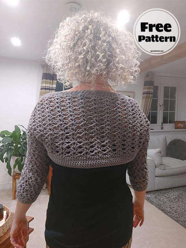 Grey Crochet Shrug Top
