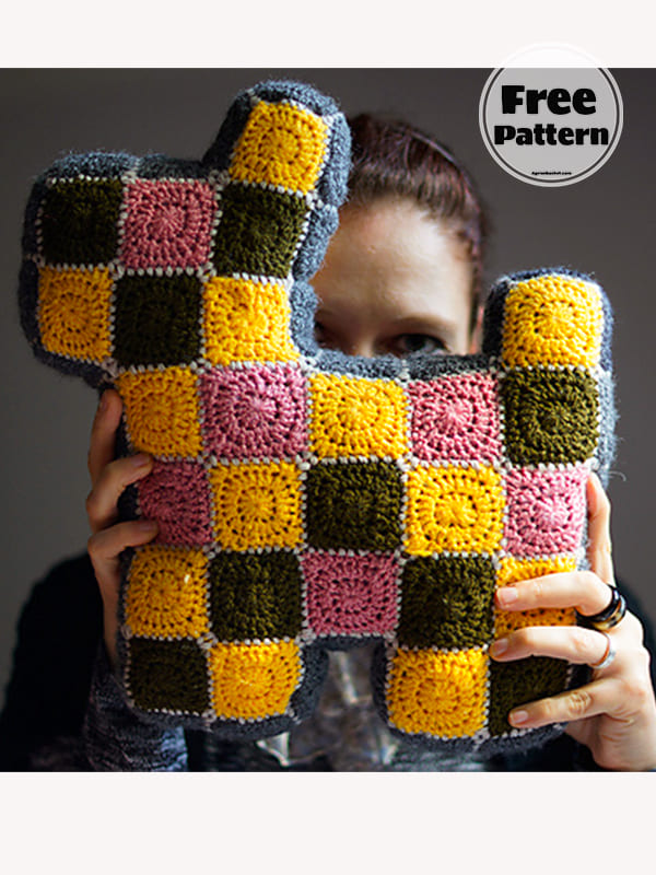 12+ Granny Square Crochet Pillow Pattern Free
