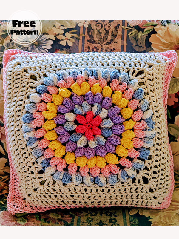 12+ Granny Square Crochet Pillow Pattern Free