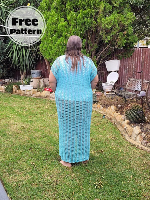 Rectangle Summer Long Crochet Vest Free Pattern