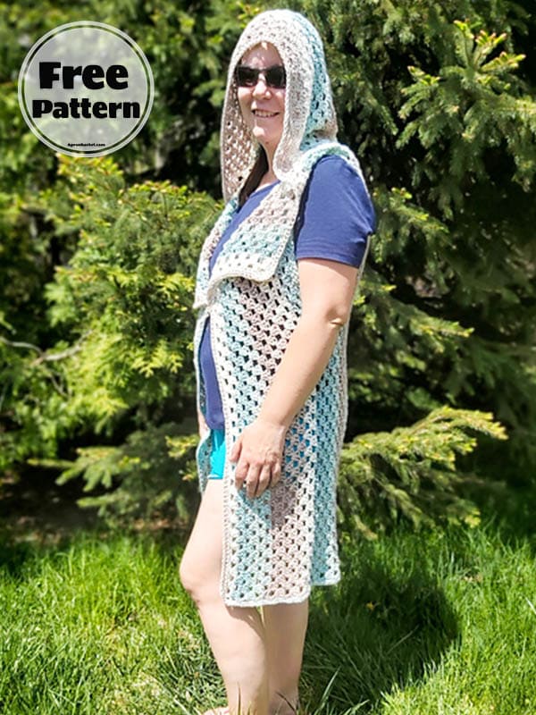 The Fest Long Boho Crochet Vest Free Pattern