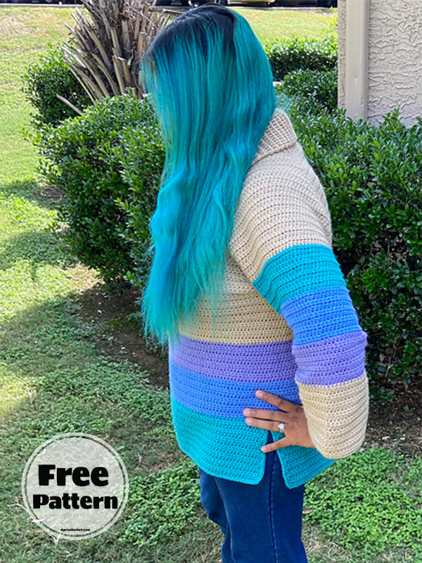 crochet cowl neck sweater pattern