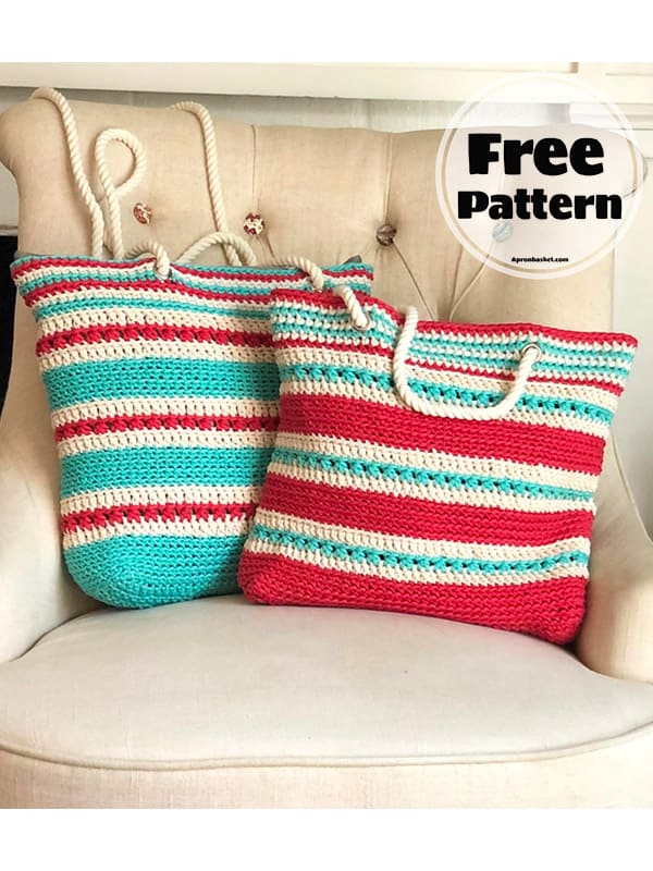 easy tote crochet beach bag pattern