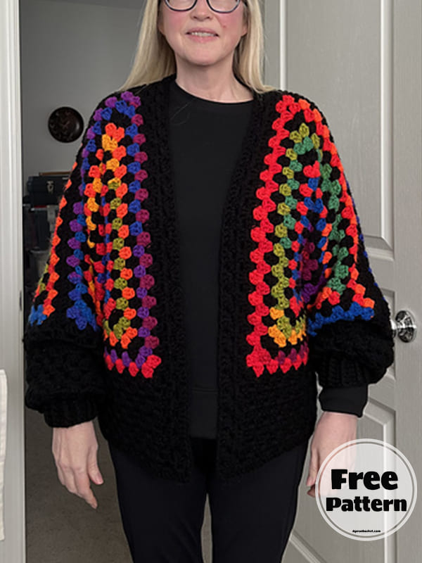 granny crochet hexagon cardigan-2