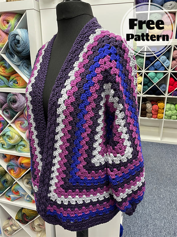 granny crochet hexagon cardigan