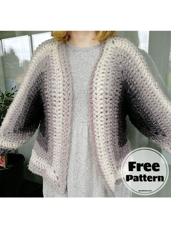 hexagon granny square cardigan