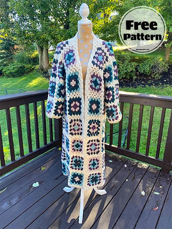 lakeside granny square cardigan pattern