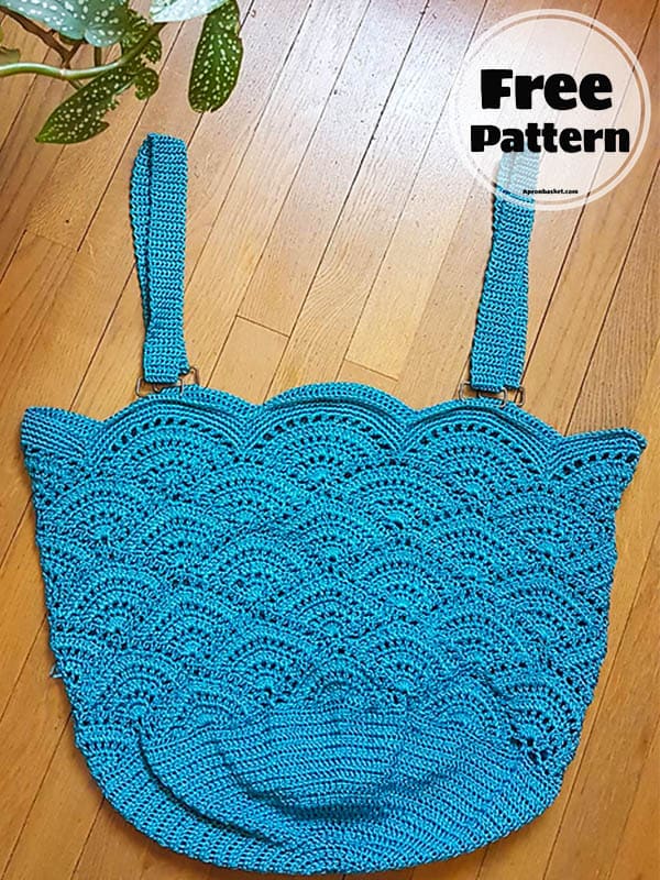 shell stitch crochet beach tote bag pattern free