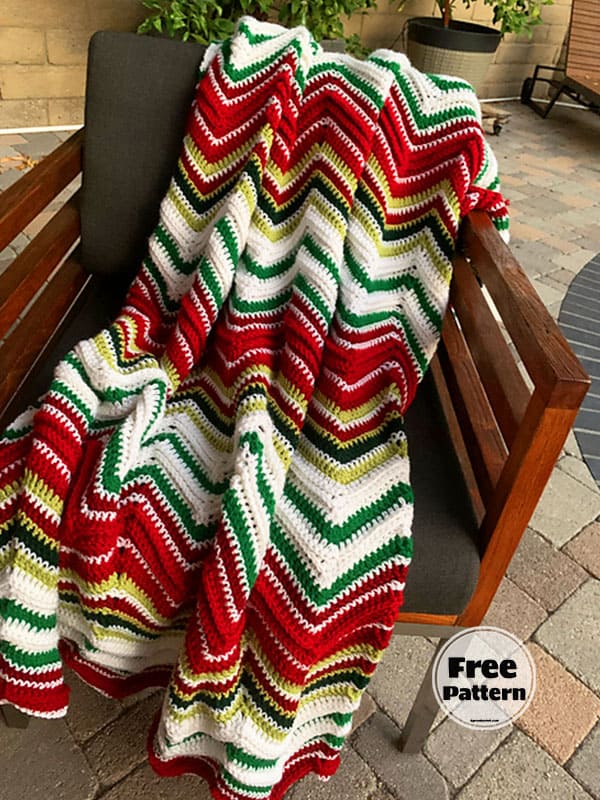 Christmas Crochet Ripple Blankets