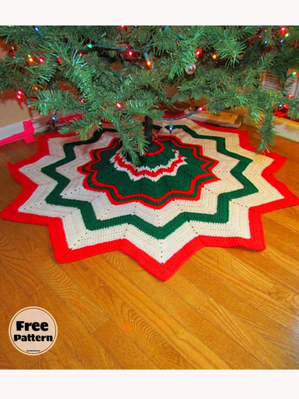 Crochet Christmas Tree Skirt PDF 