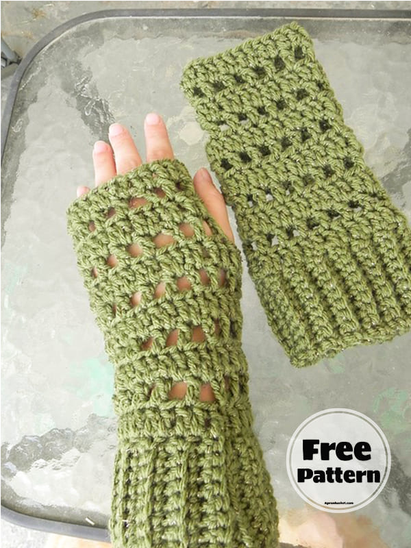 10+ Beautiful Crochet Fingerless Gloves Free Pattern