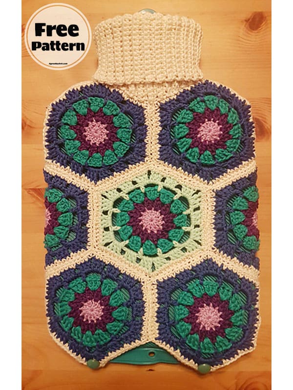 Vintage Cosy Crochet Hot Water Bottle Cover