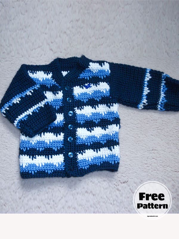 15+ Simple Baby Cardigan Crochet Pattern Free