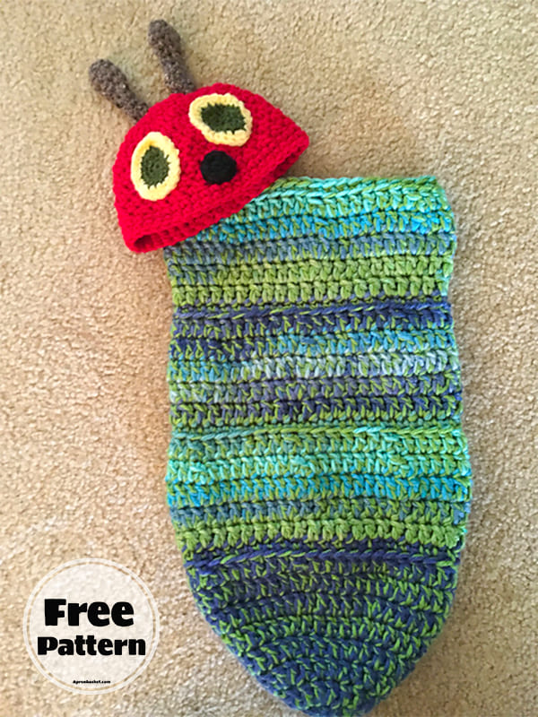 Caterpillar Crochet Baby Cocoon