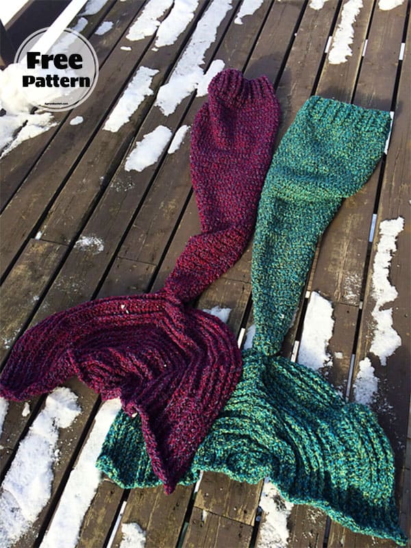 Crochet Mermaid Tail Blanket