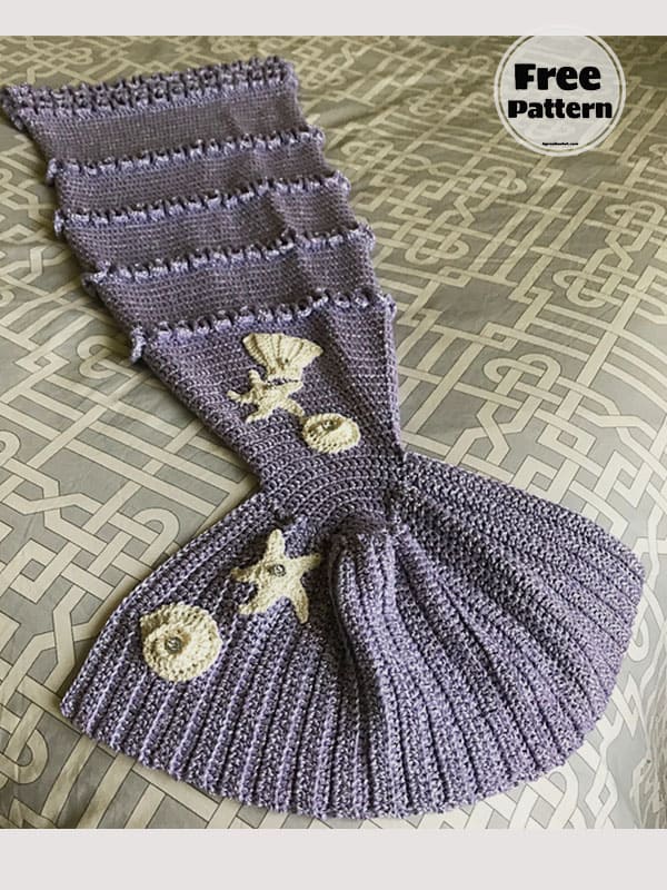 Crochet Mermaid Tail blanket Adult 