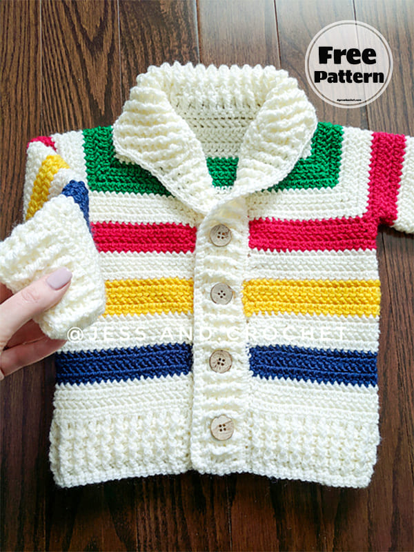 15+ Simple Baby Cardigan Crochet Pattern Free