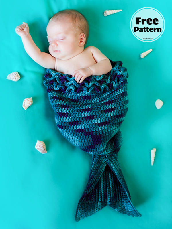 Mystic Mermaid Crochet Baby Cocoon