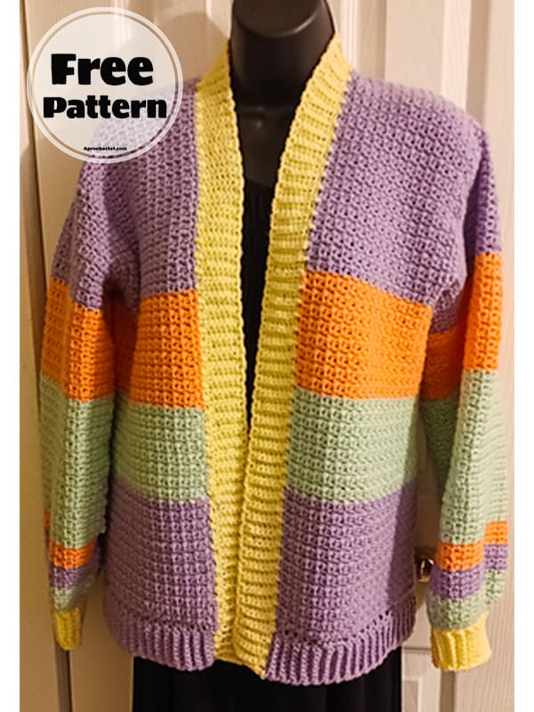 beginner friendly long crochet cardigan