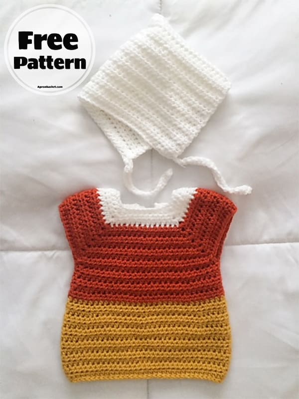 candy corn costume crochet baby dress pattern