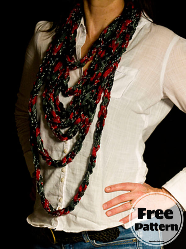 chain scarf crochet necklace pattern