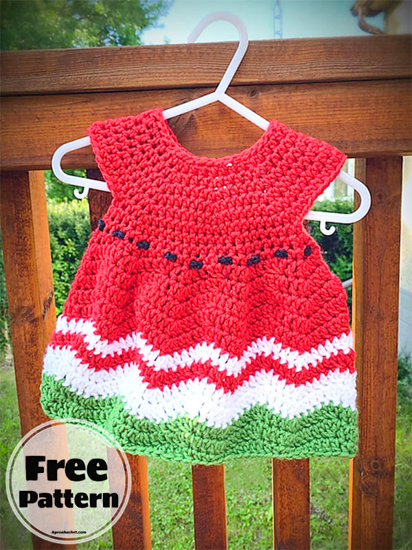 chevron crochet baby dress pattern