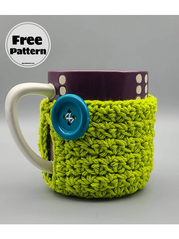 coaster crochet mug cozy pattern