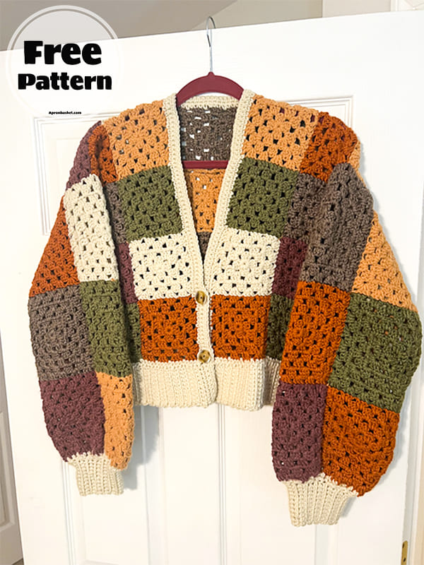 Crochet Cozy Granny Square Cardigan - Free Pattern + Video