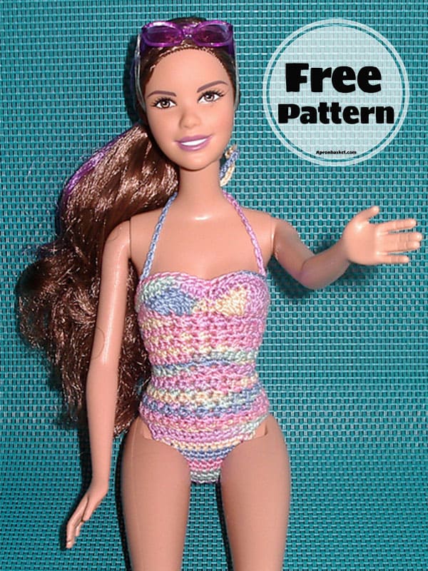 crochet barbie bodysuit and swimsuit clothes