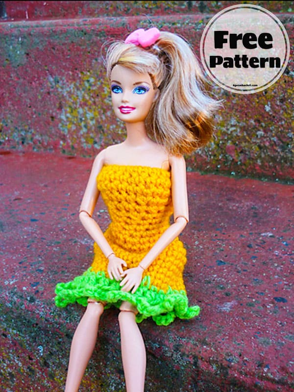crochet barbie carrot clothes