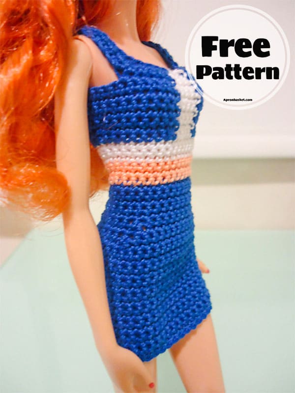 crochet barbie colorblocked clothes