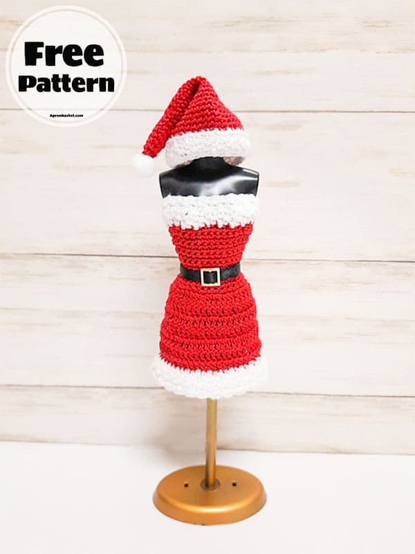 crochet barbie santa claus clothes