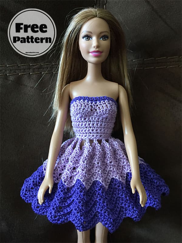 crochet barbie strapless chevron clothes