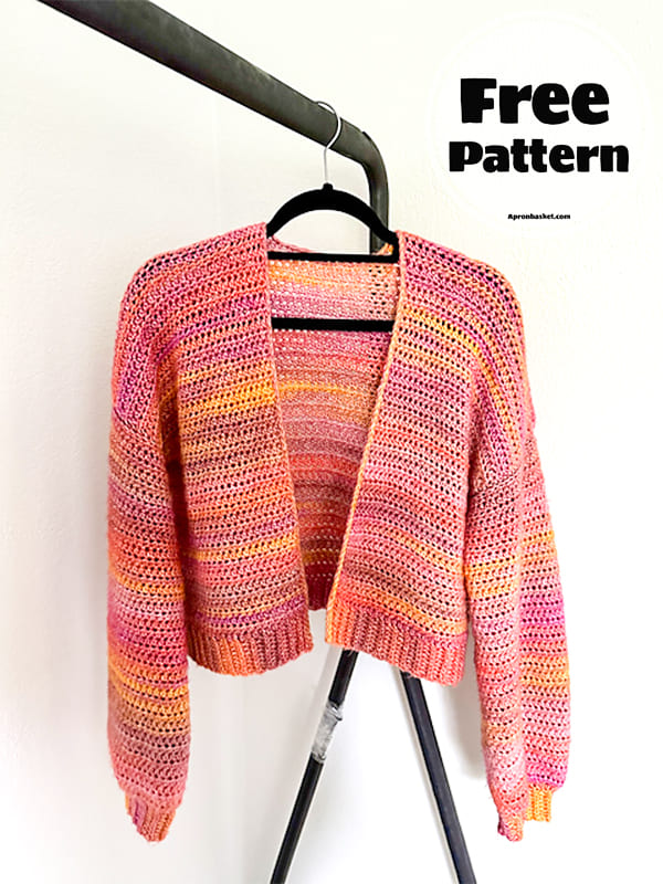 crochet cropped cardigan