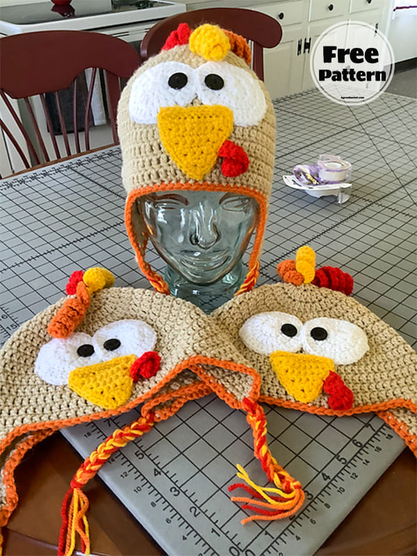 crochet turkey hat pattern