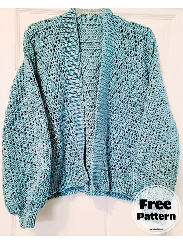 diamond crochet cardigan