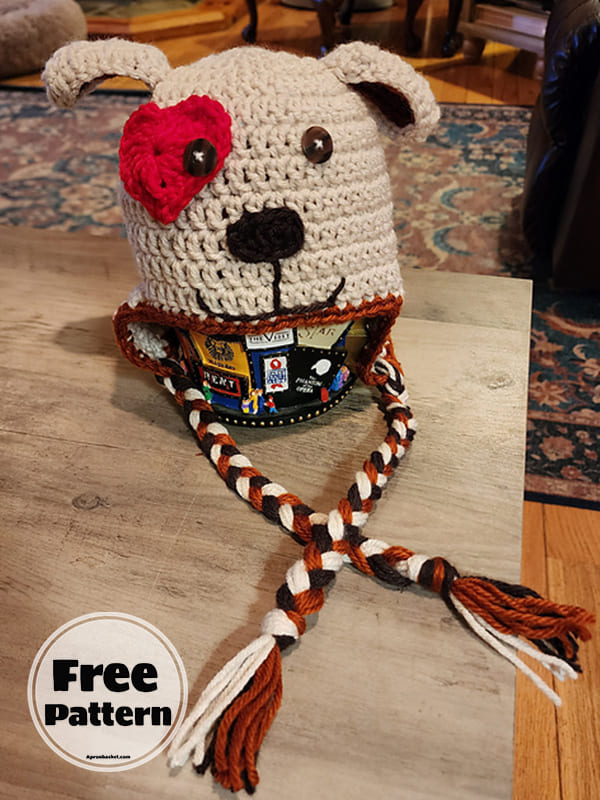 free crochet puppy hat pattern