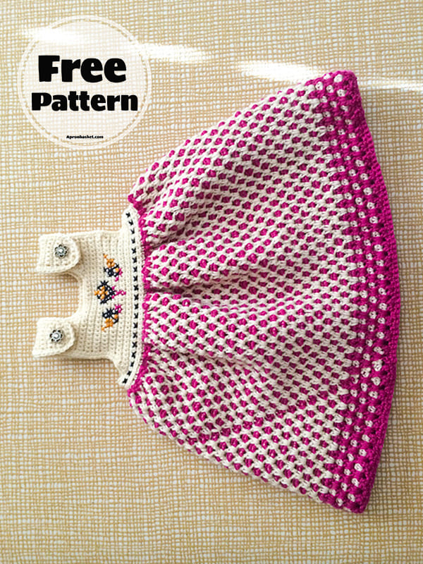 garden crochet baby dress pattern