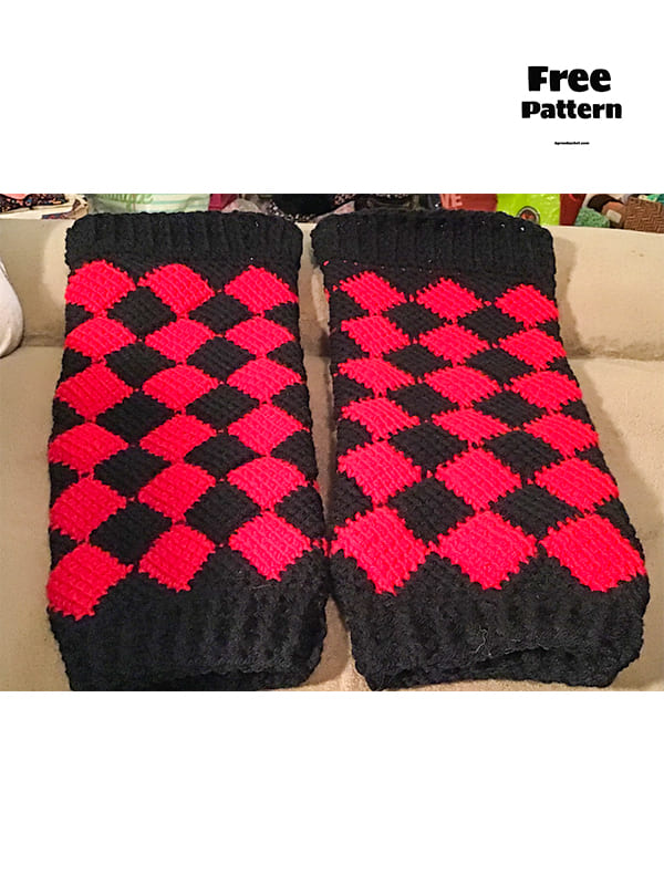 harlequin crochet leg warmers free pattern
